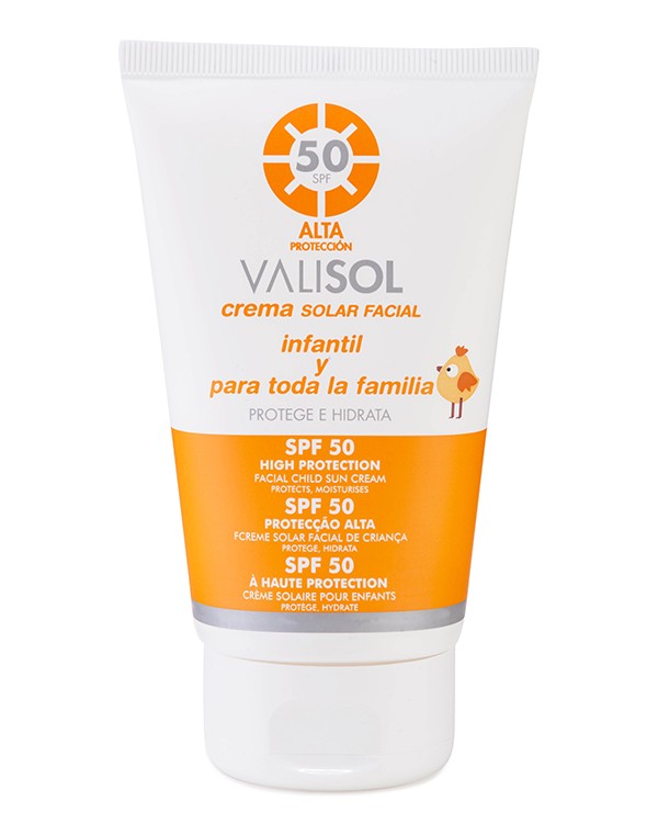 Crema Solar Facial Infantil Alta Protección SPF 50 Valisol