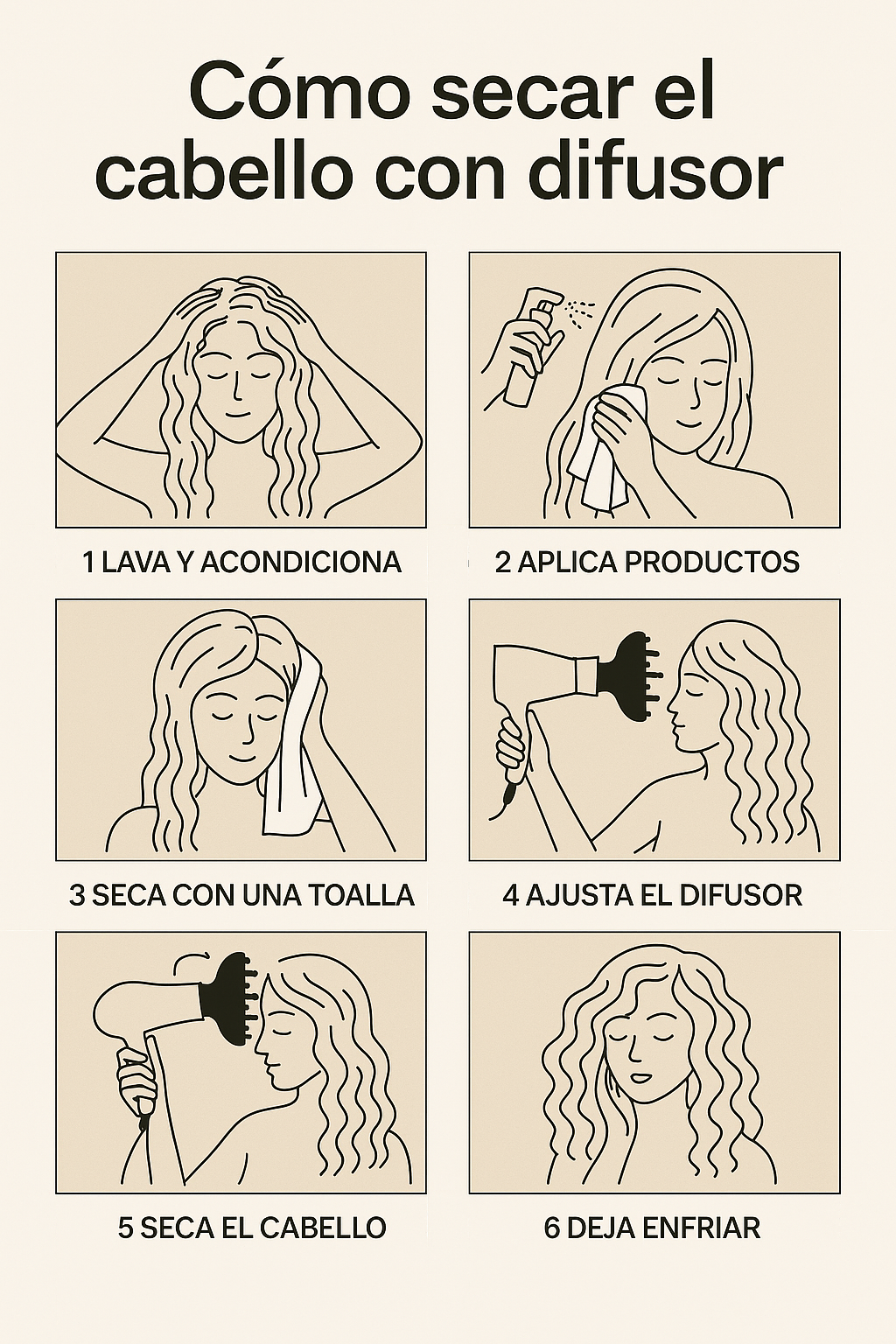 secar-cabello-difusor Usar un difusor en el cabello