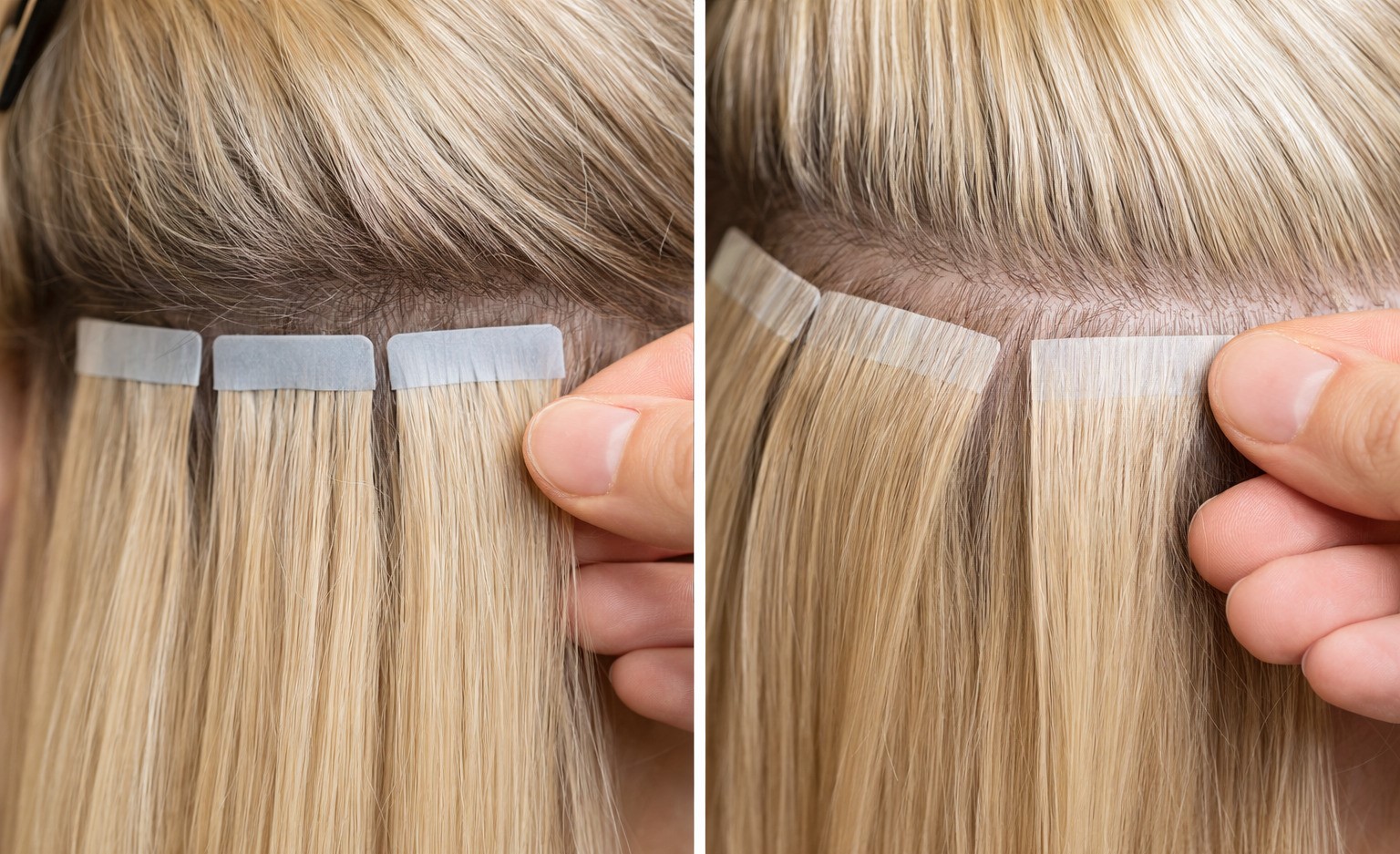 Extensiones adhesivas (Tape-in) y “tapes invisibles” (Injection/Injected tapes)